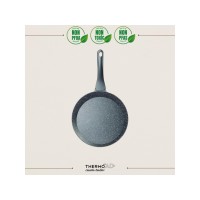 Thermoad Alüminyum Döküm Granit Krep Tavası / Gri